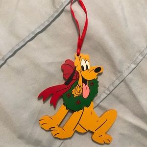 Disney Christmas Ornament, Pluto, Wooden Cutout